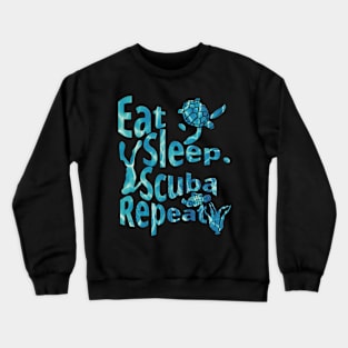 Eat Sleep Scuba Repeat - Scuba Life - Caribbean Edition Crewneck Sweatshirt